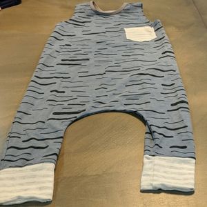 Gigi and Max Blue Tank Romper